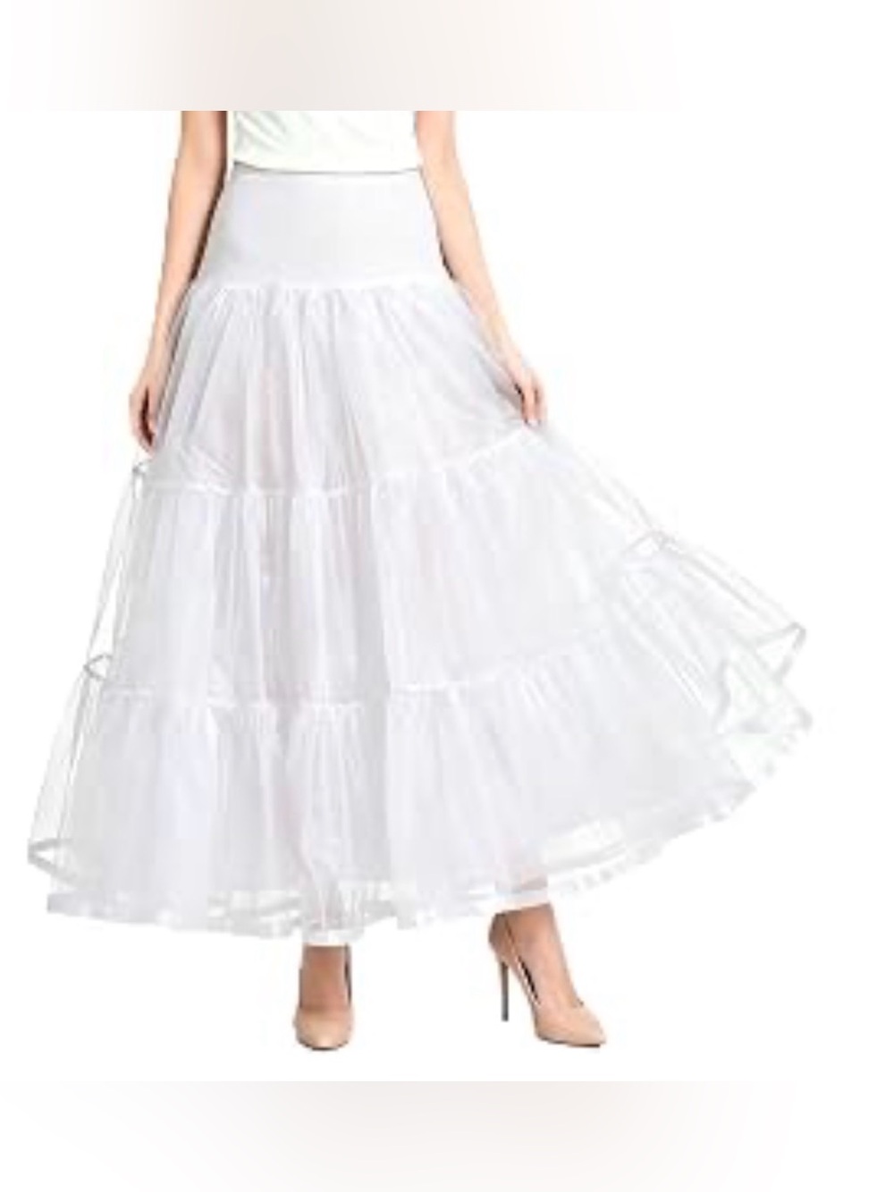 DFS COLLECTION Sz M (estimated) Double Layered Bridal Lined Petticoat Crenoline